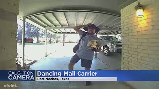 Caught On Camera: A Dancing Mailman In Texas!