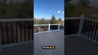 Two Levels Composite Deck Walkthrough!! Our Oak Beach project. #decks #composite #rails #backyard