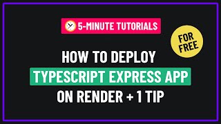 Deploy Typescript Express App on Render in 5 minutes (no sleep)