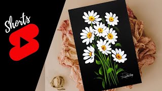 Bright And Beautiful Daisies 🌼  #Shorts Acrylic Painting Flowers