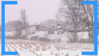 100-car pileup shuts down Michigan highway | NewsNation Live