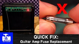 Quick Fix: Guitar Amp Fuse Replacement