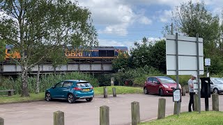 GBRf 66764 cruises over the River Lea at Broxbourne!