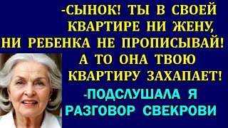 Родители мужа подарили нам на свадьбу квартиру. Но свекровь запретила прописывать в ней меня и сына.