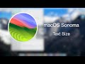 macOS Sonoma: Customise text size