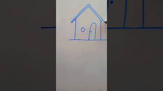 #tere vaste falak se # drawing a house with the help of number 10