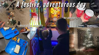 Getting in the festive mode | toddler activities, sahm, decorating