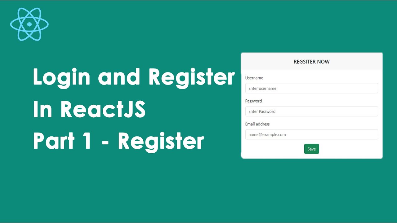 Login And Register In Reactjs Part 1 Register Youtube