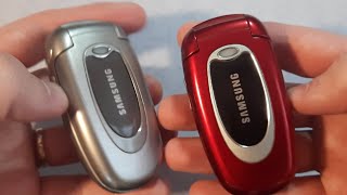 Startup \u0026 Shutdown at the Same Time Samsung SGH-X480 + Samsung SGH-X481