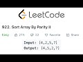 LeetCode Sort Array By Parity II Solution Explained - Java