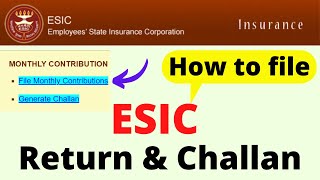 ESIC Return and Challan Generation || How to File Monthly Contribution Upload @righttoknoww