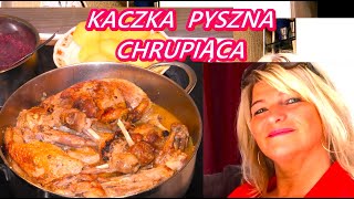 KACZKA PIECZONA UDKA Z KACZKI PRZEPIS z JABŁKAMI Z PATELNI SMAŻONA W SOSIE PALCE LIZAĆ PYCHA.Nr585🧡😋