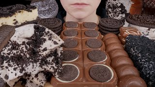 ASMR Oreo Cookies \u0026 Cream Desserts *Milka Oreo Sandwich Bar, King Ice Cream Cone, Cookie, Cheesecake