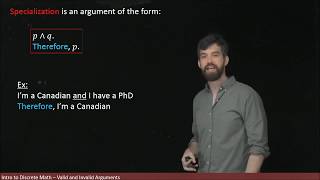 Logical Argument Forms: Generalizations, Specialization, Contradiction