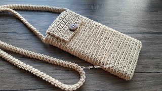 Simple crochet phone bag for beginners | Chompu Handicrafts