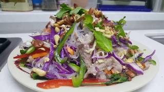 ញាំមីសួ Asian salad with glass noodles