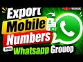 How to Export Mobile Number from Whatsapp Group | Extract Mobile Number and Name in Excel @LeonsBD 