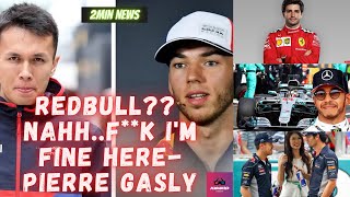 Pierre Gasly happy with Alphatauri than moving to Redbull! | Formula one news | 2min