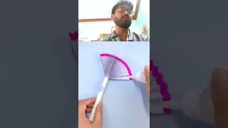 let_s make a comfortable stretchable fruit fan with paper_ DIY craft_reaction #shorts #ytshorts