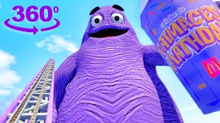 Don't get on the GRIMACE SHAKE ROLLER COASTER at 3AM (360° Video)