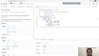 Leetcode-100:Same Tree (Both Recursive and iterative solution)