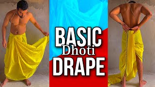 ✅|| Basic Dhoti draping || How to wear dhoti|| #dhoti #indian