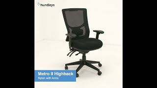 BURO METRO II 24/7 HIGH BACK OFFICE CHAIR - from Hurdleys Office Furniture