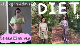 Eng) DIET VLOG | 다이어트 브이로그 | 4일만에 -1.5kg | 158cm 50kg 더도말고 덜도말고 유지만 하는거야