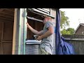 how to install a upvc door or window in a timber frame drum studio garden room build part 7