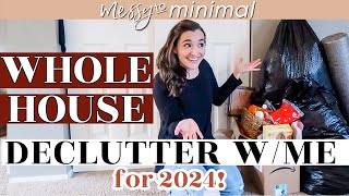 ⚠️DECLUTTERING MY ENTIRE HOUSE BEFORE 2024! ✨Extreme Decluttering Motivation Messy To Minimal Mom