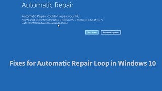 Automatic Repair Loop Fix Windows 10 [3 Ways]