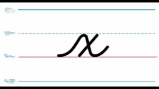 Cursive lowercase letter x