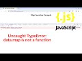 How to fix Uncaught TypeError: data.map is not a function in javascript | html issue fix