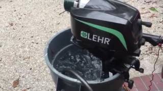 2.5 hp Lehr propane outboard motor test