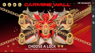 Carmine Wall Event Free Fire | Carmine Ghost Gloowall Only 9Daimond Spin | Free Fire New Event Today