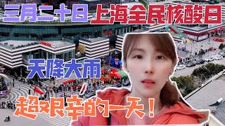 【台灣媳婦在上海】3月20日 中國上海全民普篩，天降大雨，超艱辛的一天！