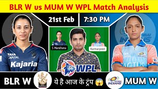 BLR W vs MUM W Fantasy Team, BLR W vs MUM W Dream Team, RCB Women vs Mumbai Indians WPL Match