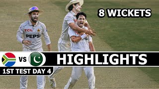 PAKISTAN VS SOUTH AFRICA 1ST TEST 2024 MATCH HIGHLIGHTS DAY 4 | PAK VS SA