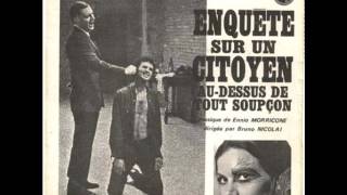 enquéte sur un citoyen au dessus de tout soupçon (1970 'ennio morricone