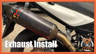 Akrapovic Exhaust Install on Suzuki V-Strom | Back in the Garage