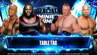 FULL MATCH: Mark Henry \u0026 Bobby Lashley vs. Brock Lesnar \u0026 Goldberg | Table Tag