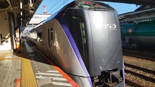 E353系 S102編成 特急かいじ35号甲府行が八王子駅4番線に入線するシーン