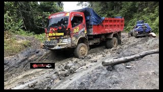 Rombongan truk 4x4 wamena unjuk skil di arena offroad trans papua//mitsubishi canter truk 4x4