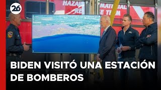 EEUU | Joe Biden visitó una estación de bomberos en Santa Mónica