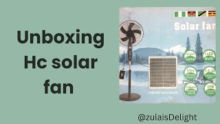 Unboxing HC Solar Rechargeable Fan