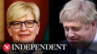 Watch again: Boris Johnson welcomes Lithuanian PM Ingrida Simonyte