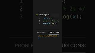 how to use the remainder assignment (%=) operator in JavaScript #coding #javascript #tutorial