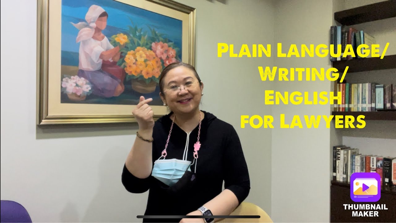 Learning Plain Language Writing English For Lawyers Youtube