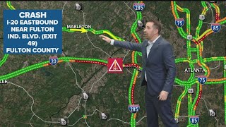 I-20 eastbound shutdown in Fulton County