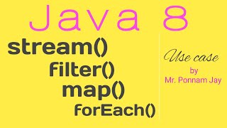 stream API in java 8 || filter() map() forEach() and use case || Java 8 By Ponnam Jay | core java |